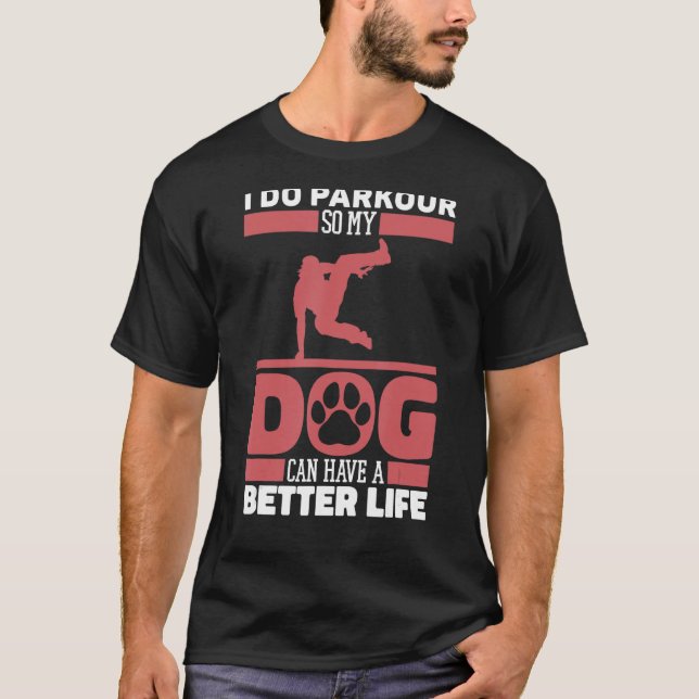 Camiseta Cachorro Livre - Traceur Parkour (Frente)