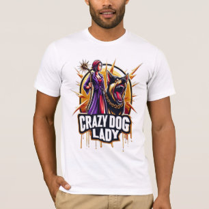 Camiseta Cachorro Louco Com Seu Cachorro De Guarda Feroz