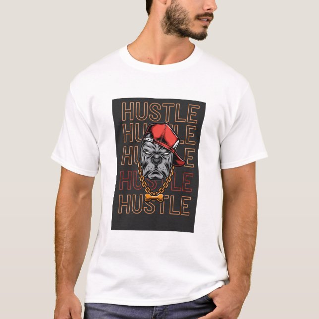 Camiseta Cachorro Louco Red Hat Hustle (Frente)
