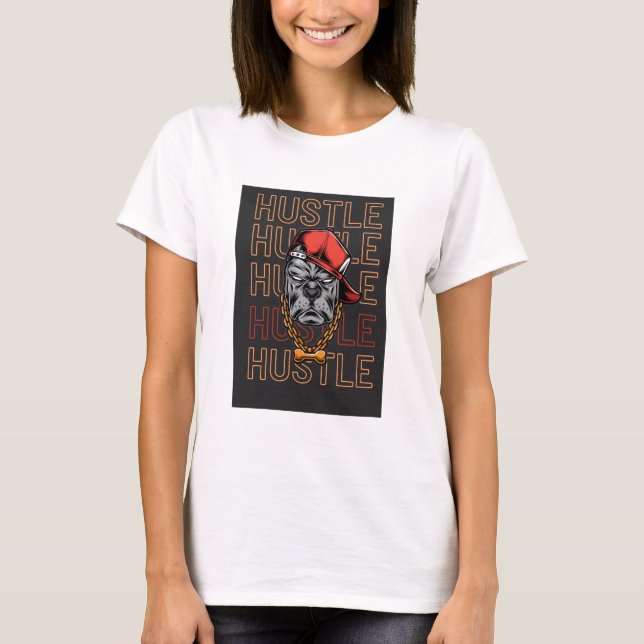 Camiseta Cachorro Louco Red Hat Hustle (Frente)