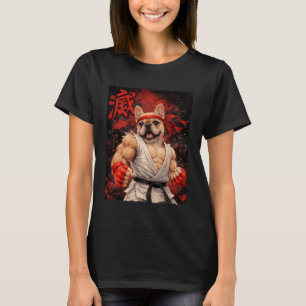 Camiseta Cachorro Lutador de Karate Bulldog Francês Frenchi