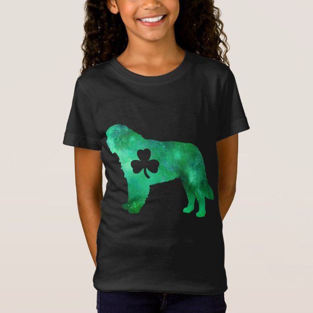 Camiseta Cachorro Mãe Cachorro Dia de São Patrício Povoado  (Frente)