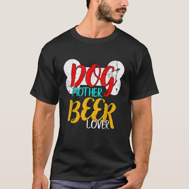 Camiseta Cachorro Mãe Cerveja Artesanato Povoado Passa Cach (Frente)
