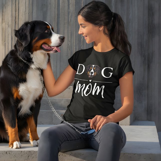 Camiseta Cachorro Mãe Cute Bernese Mountain (bernese dog mom shirt)