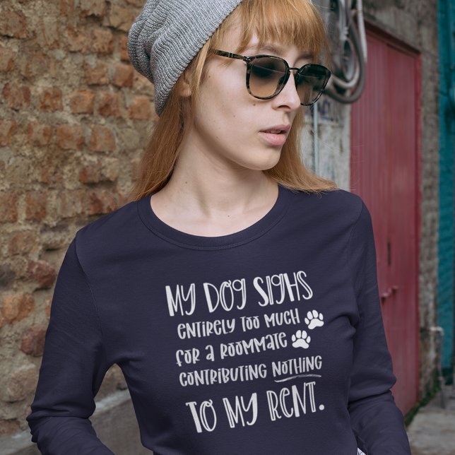 Camiseta Cachorro Mãe Foto Personalizada Engraçada Marinho  (Criador carregado)