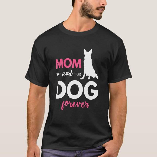 Camiseta Cachorro Mãe para sempre German shepherd (Frente)