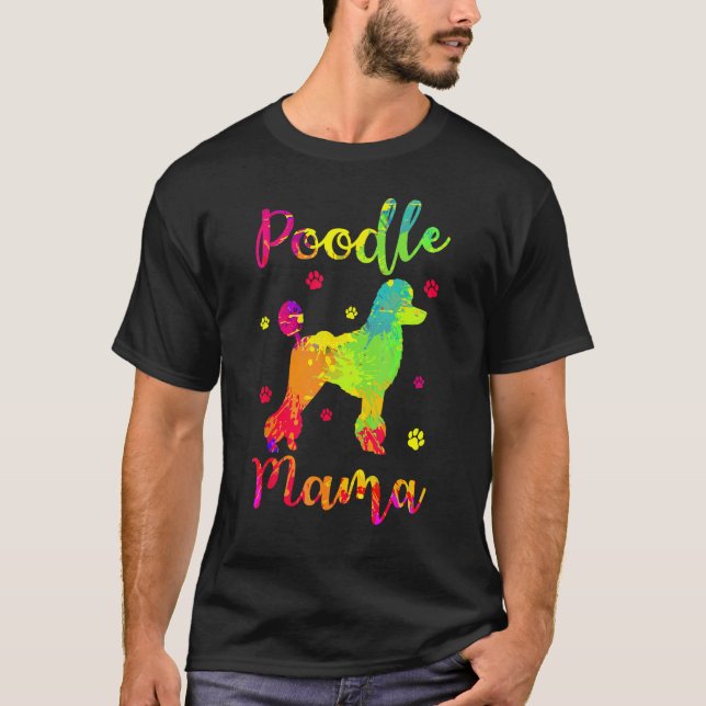 Camiseta Cachorro Mãe Poodle Engraçado Criadores de Raça de (Frente)