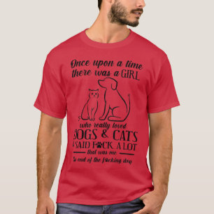 Camiseta Cachorro Mãe Senhora Gato Havia Uma Garota Que Ama