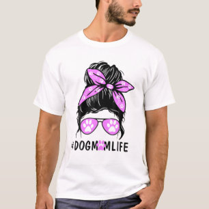 Camiseta Cachorro Mãe Vida Cabelo Maluco Cães Leopardo Ment