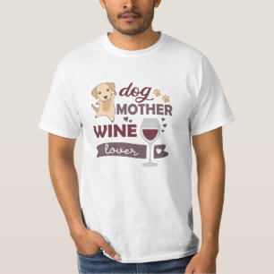 Camiseta Cachorro Mãe Vinho Fôlego Fofo Labrador Vermelho