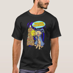 Camiseta Cachorro Mago Retriever Dourado Varinha Mágica Lan