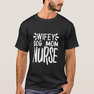 Camiseta Cachorro magro Mamãe Enfermeira Dia da Mãe Longa F