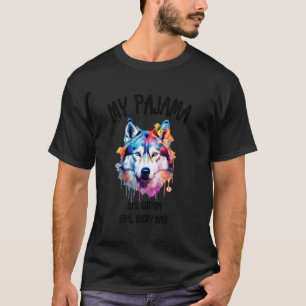 Camiseta Cachorro Malamute Colorido Engraçado - Design de C