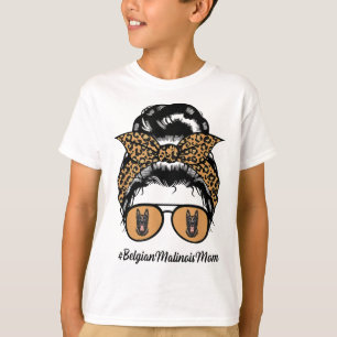 Camiseta Cachorro Malinois Belga Mãe Cabelo Mensageiro Leop