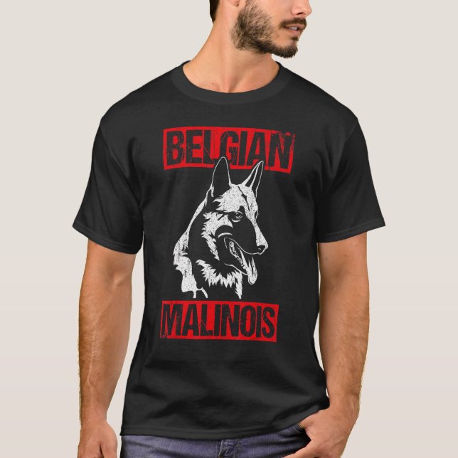 Camiseta Cachorro Malinois Belga Proprietário do Cachorro E (Frente)