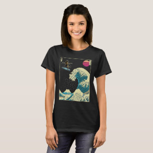 Camiseta Cachorro Malinois belga surfando em uma onda Kanag