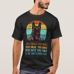 Camiseta Cachorro Malinois Cada lanche que você faz cada re