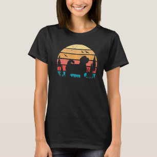 Camiseta Cachorro Maltês Cachorro Cachorro Pupido Retro Sun