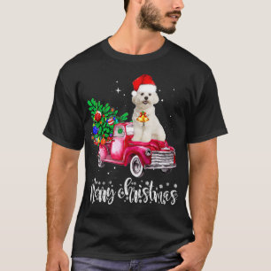 Camiseta Cachorro Maltês Caminhão Vermelho