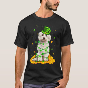Camiseta Cachorro Maltês - Dia de São Patrício Irlandês