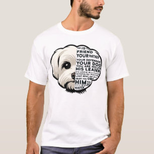 Camiseta Cachorro Maltês Engraçado