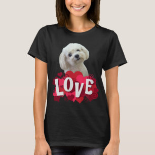 Camiseta Cachorro Maltês Puppy Proprietário Maltipoo Mix Fã