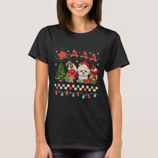 Camiseta Cachorro Maltipoo Natal Doces de inverno Café Molh