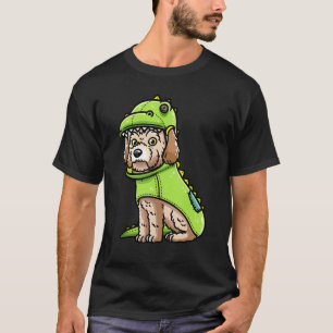 Camiseta Cachorro Maltipoo No Figurino De Dinossauro