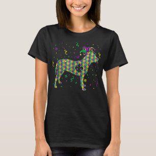 Camiseta Cachorro Mardi Gras Outfit Pitbull Puppy Lover Men