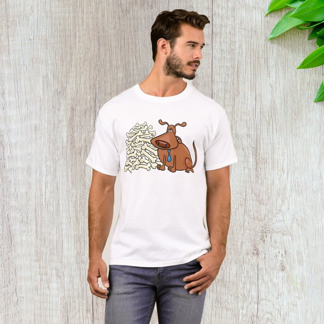 Camiseta Cachorro Marrom com Pilha de Ossos (Criador carregado)