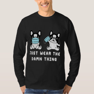 Camiseta Cachorro Máscara Máscara Cachorro Francês Cachorro