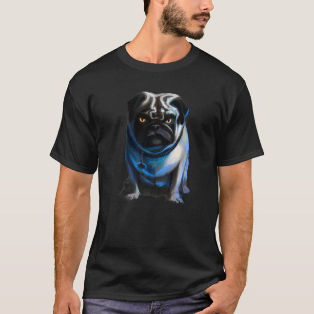 Camiseta Cachorro Mau Pug Halloween (Frente)