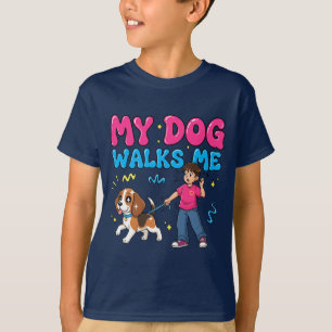 Camiseta Cachorro Me Leva para Caminhar – Sessão Diária de
