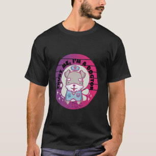 Camiseta Cachorro médico Doutor Dog jaleco gorro enfermeira