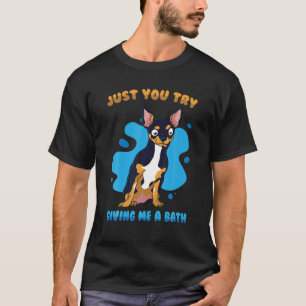Camiseta Cachorro Médio - Apenas Você Tenta Me Dar Um Ban