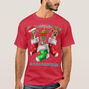 Camiseta Cachorro Meias de Natal Engraçadas Xmas Pajama Pet