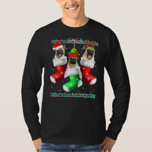 Camiseta Cachorro Meias de Natal Xmas Pajama Pet Puppy