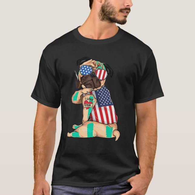 Camiseta Cachorro Merica 4 de julho de 2010, homens da band (Frente)