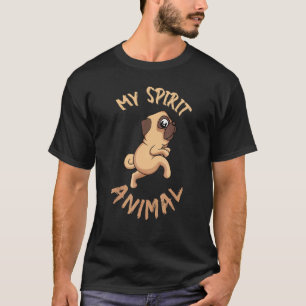 Camiseta Cachorro Meu Animal de Estimação Pug Mãe e Pai de
