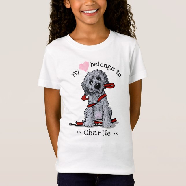 Camiseta Cachorro Meu Coração Pertence A Camisa-T (Frente)
