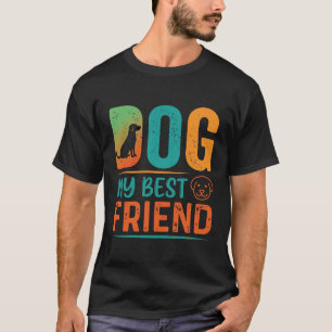 Camiseta Cachorro Meu Melhor Amigo Design Retro