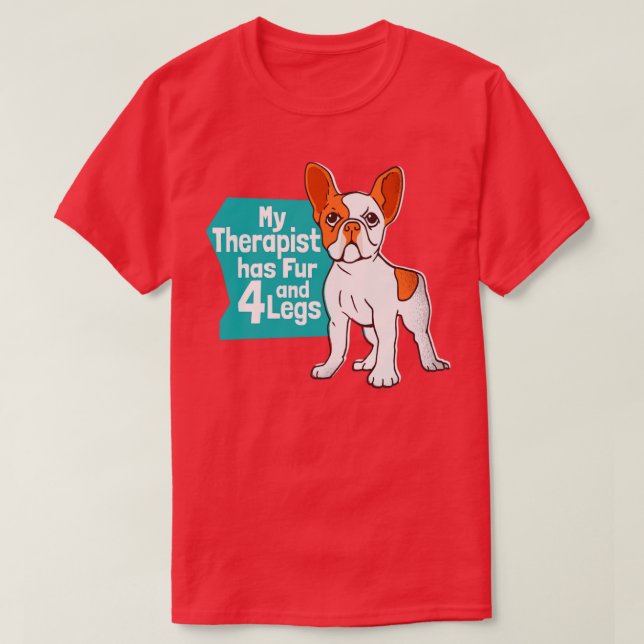 Camiseta Cachorro Meu Terapêutico Tem Pele e 4 Pernas Engra (Frente do Design)