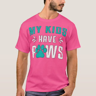 Camiseta Cachorro Meus Filhos Têm Cães De Pata Cachorros Ca