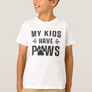 Camiseta Cachorro Meus Filhos Têm Cães De Pata Pet Puppy Vi