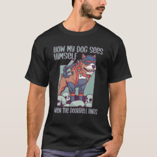 Camiseta Cachorro Militar Pitbull Dito de Segurança Para Mu