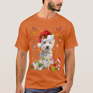 Camiseta Cachorro Mole Luz Santa Hat Sweater Árvore de Nata