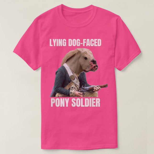 Camiseta Cachorro Moribundo Enfrentado Pôneo Soldado (Frente do Design)