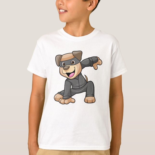 Camiseta Cachorro na fantasia de Ninja (Frente)