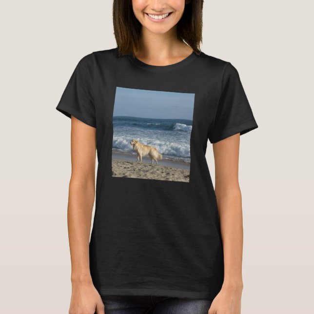 Camiseta Cachorro Na Praia (Frente)