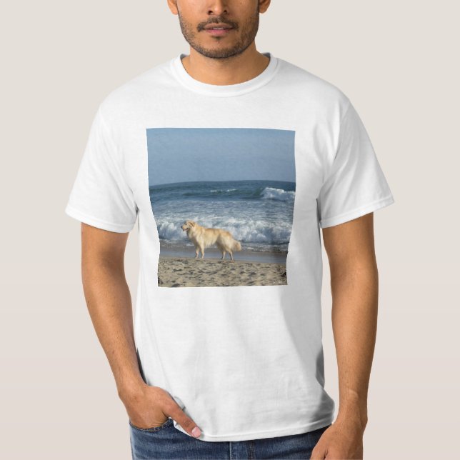 Camiseta Cachorro Na Praia  (Frente)